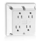 Tomada elétrica Leviton 1254-W 15A 125V Heavy Duty 4 em 1 Tomada elétrica Leviton 1254-W 15A 125V Heavy Duty 4 em 1