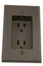 Tomada elétrica Leviton 15 Amp 1-Gang embutida duplex preta
