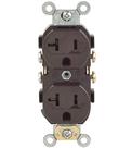 Tomada Elétrica Leviton DUP Brown 20A 125V Policarbonato
