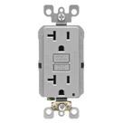 Tomada Elétrica Leviton R03-GFNT2-KGY GFI 20A Cinza