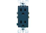Tomada elétrica Leviton S05-05325-0ES 15 Amp Black Duplex