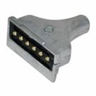 Tomada Eletrica Macho 06 Polos Aluminio Conexao Movel Utilizada No Cavalo Mecanico