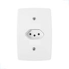 Tomada elétrica placa horizontal branca 20a finesse blux