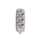 Tomada em Barras Tripla 2P+T 10A 250V Ilume - Ilumi