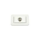 Tomada Embutir Móveis Tv (Coaxial) Branco 15000011 - Lumitek