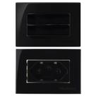 Tomada Embutir Móvel 3 Pinos 20a + 1 Interruptor Duplo Preto Margirius Tomada Embutir Móvel 3 Pinos 20a + 1 Interruptor Duplo Preto Margirius