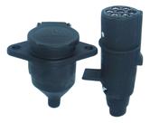 Tomada Engate Completa Universal 7 Polos Nylon Pre Dni8311