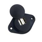 Tomada Entrada USB Dupla e Iluminação em LED Azul 12-24v