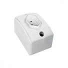 Tomada Externa Perlex 2 Polos +Terra 10A Retangular Branca 711Brc/10 - Kit C/10