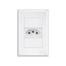 Tomada Fame Evidence 2p+t 10a Com Placa 4x2 Branco
