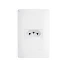 Tomada Fame Habitat 2P+T 20A com Placa 4x2 Branco