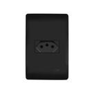 Tomada Fame Habitat Black 2P+T 20A com Placa 4x2 Preta