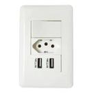 Tomada Fonte Usb De Parede Duo Universal