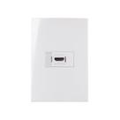 Tomada HDMI MarGirius Sleek com Placa 4x2 Branca