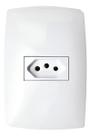 Tomada Home 10A com Placa Horizontal Branca - B.lux
