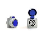 Tomada industrial embutir 3p+t 63a 220/240v ip67 strahl 4549