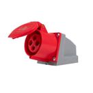 Tomada Industrial Sobrepor 3P+T 32a Rohdina 6h IP44 Vermelha
