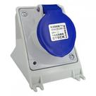 Tomada Industrial Sobrepor Steck Newkon 2 Polos+Terra 200V. A 250V. 16A. Azul - N3006