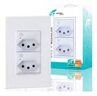 Tomada Inteligente de Embutir Dupla JWCOM Alexa Tuya 16A