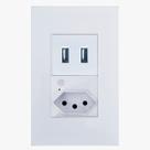 Tomada Inteligente Parede Usb Embutir 16A Interruptor JWCOM Branco