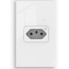 Tomada Inteligente WiFi 20A com Monitor de Energia, Compatível com Alexa e Google Home, Acabamento Em Vidro Temperado