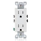 Tomada Leviton de 15 A 125V Duplex resistente a intempéries branca