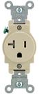 Tomada Leviton R51-T5020-0IS 20 A resistente à temperatura de marfim