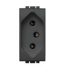 Tomada Living Light 2 Pólos+Terra 20a Anthracite - Bticino