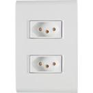 Tomada Liz Dupla 2P+T 10A 250V c/ Placa Branca - Tramontina