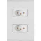 Tomada Liz Dupla 2P+T 20A 250V H35 c/ Placa Branca - Tramontina Tomada Liz Dupla 2P+T 20A 250V H35 c/ Placa Branca - Tramontina