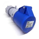 Tomada Macho 2P+Terra 32A Modelo Yht-N223 Azul Cnc