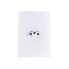 Tomada MarGirius Sleek 2P+T 20A com Placa 4x2 Branca Tomada MarGirius Sleek 2P+T 20A com Placa 4x2 Branca