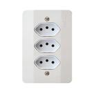 Tomada Millenium Tripla 2p+t 10a bc - Mectronic
