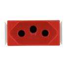 Tomada Modulo Aria Tramontina 2P+T 20A Vermelho