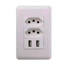 Tomada Múltipla Usb Dupla Parede Bivolt Universal