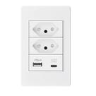 Tomada Novadigital Dupla com USB sem Wi-Fi