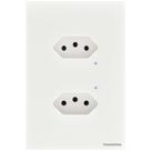 Tomada Onne Touch Smart Tramontina Branco com 2 Tomadas 2P+T 10 A 250 V