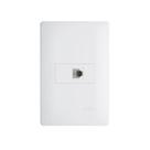 Tomada P/ Telefone RJ11 2 Vias Com Placa Fame Habitat Branco