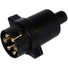Tomada para Engate Macho 6 Polos Preta