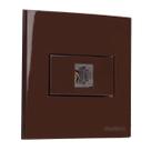 Tomada Para Moveis RJ11 4 Fios 70x70 Marrom Sleek Margirius