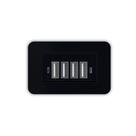 Tomada Para Móveis Usb Charger Preto 4x5v-2a