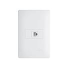 Tomada Para Rede De Informática Fame Habitat Rj45 Cat6 8 Vias Com Placa 4x2 Branco