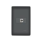 Tomada Para Telefone Fame Habitat Black Rj11 4 Vias Com Placa 4x2 Preto Tomada Para Telefone Fame Habitat Black Rj11 4 Vias Com Placa 4x2 Preto