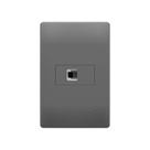 Tomada para Telefone Fame Habitat Onix RJ11 4 Vias com Placa 4x2