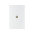 Tomada para Telefone MarGirius Sleek RJ11 4 Fios com Placa e Suporte 4x2 Branca