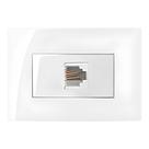 Tomada para telefone RJ11 Branco Sleek 65x45mm Margirius