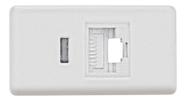 Tomada Para Telefone RJ11 Termoplástico C/ Componente Metálico Modular Branco - Tramontina Liz Tomada Para Telefone RJ11 Termoplástico C/ Componente Metálico Modular Branco - Tramontina Liz