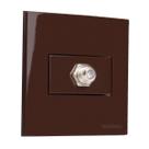 Tomada Para TV Coaxial Marrom 70x70 p Moveis Sleek Margirius