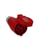 Tomada Pendente ou Acoplamento 214 3P + T 6H 380Vca / 16A Vermelho IP44 Sibratec Tomada Pendente ou Acoplamento 214 3P + T 6H 380Vca / 16A Vermelho IP44 Sibratec