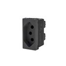 Tomada Pial Plus+ com Borne Parafuso Preto - Pial Legrand